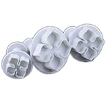 WHATWEARS 3x Hydrangea Fondant Cake Biscuit Sugarcraft Plunger Cutter Craft Mold Tool