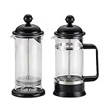 BonJour Coffee Borosilicate Glass French Press & Milk Frother Set