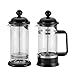 BonJour 3-Cup/12.7-Oz. La Petite Frother Set Borosilicate Glass French Press, 12.7 oz, Black