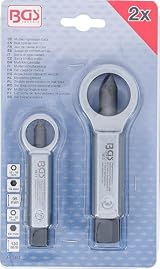 BGS Nut Splitter Set 12-16mm 16-22mm Carbon Steel 2 Piece Bolt Remover Tool view 4