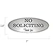 ExcelMark No Soliciting Sign for House or Business – Durable Indoor/Outdoor Sign – Easily Attach to Front Door - UV and Weather Resistant (Medium - 2.8