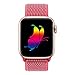 HILIMNY Compatible with for Apple Watch Band 40mm, Soft Nylon Sport Loop, Band Compatible with for iwatch Series 4, Series 3, Series 2, Series 1 (40mm, Hibiscus)
