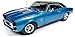 1967 Chevrolet Camaro SS 427 Marina Blue with Black Hardtop 50th Anniversary Limited Edition to 1002 pieces Worldwide 1/18 Diecast Model Car by Autoworld AMM1118