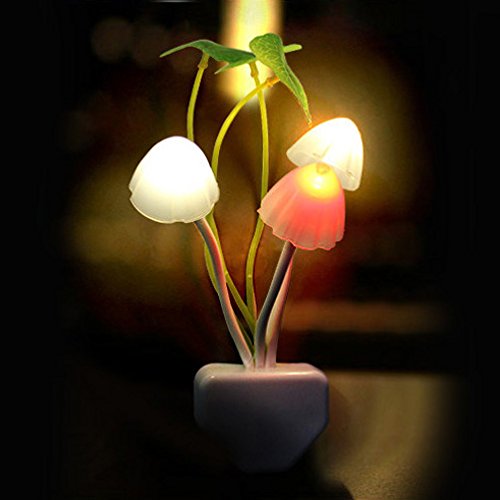 Mushroom Night Light,XINYI Plug In Sensor LED Mushroom Lamp Color Changing For Bedroom Livingroom Kids Baby Sleeping Nursery,2Pcs