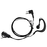 AIRSN G Shape 2 Pin Earpiece/Headset for Motorola Two Way Radio CP200 GP300 GP88 XTN500 CP150 CP040 CP100 Walkie Talkie