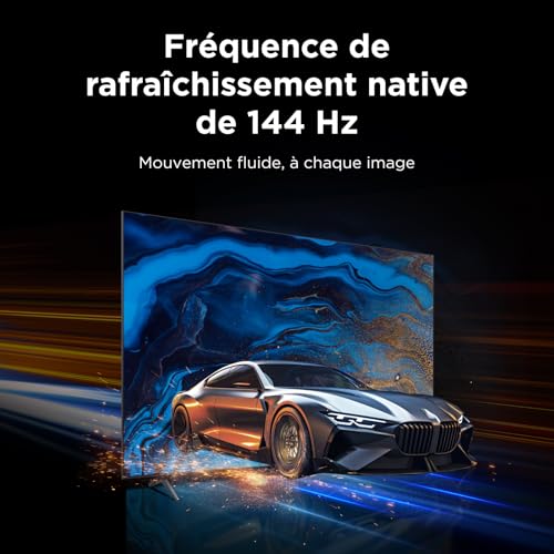 75T8D 75 Pouces QLED avec QD-Mini LED Dimming 4K HDR Ultra HD TV, Smart Google TV (Dolby Vision, HDR10+ & Atmos, 144Hz VRR, FreeSync Premium, Son Onkyo 2.1, Game Master, Commande vocale)