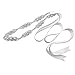 E-Clover Crystal Silver Floral Satin Bridal Sash Wedding Belt for Bride, Bridesmaid (Off-White)