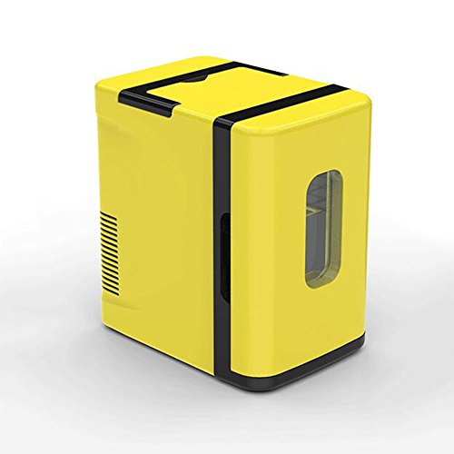 Click Here to See More Images MS Car refrigerator - 10L Car Refrigerator Travel Refrigerator Freezer Portable Cold Box Cooling Box Student Dormitory Refrigerator (Color : Yellow)