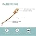 Back Scrubber for Shower - Bath Brush - Long Handled Curved Wooden Back Brush by Rengöra. for Men and Women - Best for Exfoliating, Dry Brushing and Back Scratching