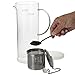 FORLIFE LUCENT Glass Iced Tea Jug with Capsule Infuser, 48-Ounce, Frost
