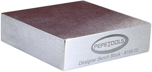 Pepetools Designer 2.5" X 2.5"X 3/4" Jewelers steel Bench Block