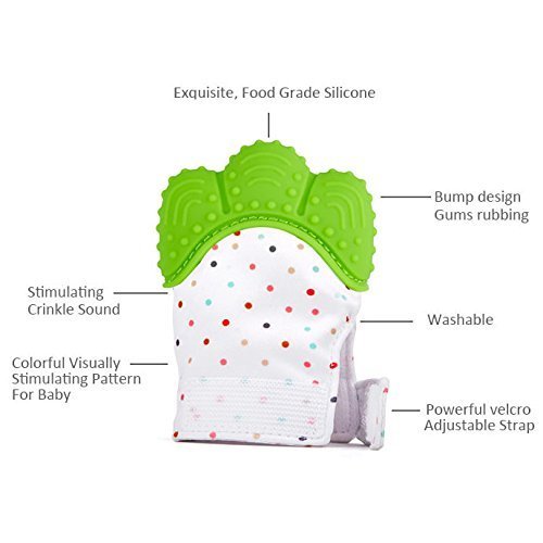 image for zaj holdings Silicone Teething Hand Mitt for Babies BPA-Free Baby Teet