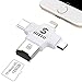 HOISTAC Portable Card Readers, Mobile phone USB flash drive USB TF Flash Memory USB Stick with Lightning Connector for iPhone, iPad,Mac, PC,Android,White