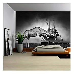 Gemsbok Dual (Artistic Processing) - Removable Wall Mural | Self-Adhesive Large Wallpaper - 66x96 inches