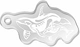 Azeeda 'Orca Mother & Baby' Shaped Engraved Keyring
