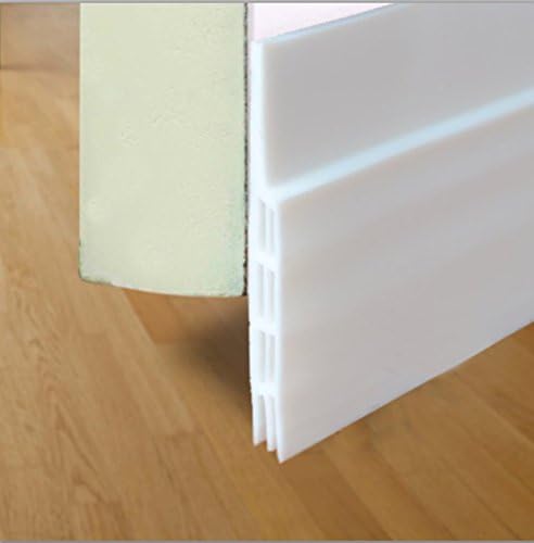 Ailiebhaus Door Bottom Seal Strip 2 Pack Self-adhesive Door Draft Stopper Weather Stripping 2" Width x 39" Length (White)