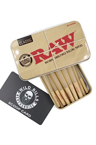 15 Raw King Size Cones With Raw Tin Carrying Case