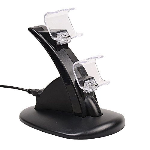 ICE FROG PS4 Controller Charger Dock, LED Dual USB Charging Stand Station Cradle for Sony Playstation 4 Gaming Control with LED Indicator ICE FROG PS4 Controller Charger Dock, LED Dual USB Charging Stand Station Cradle for Sony Playstation 4 Gaming Control with LED Indicator