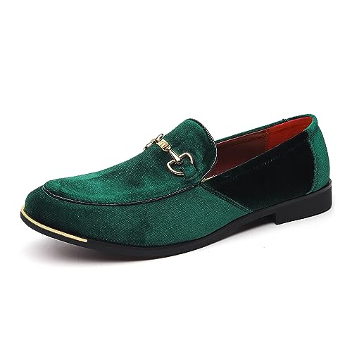 FLQL Men's Pointed Toe Penny Loafers