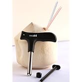 CocoDrill Young Coconut Opening Tool -(Punch Tap) Knife Opener for Raw Coco Water Juice - Makes Straw Hole! (Fresh, Thai, Haw