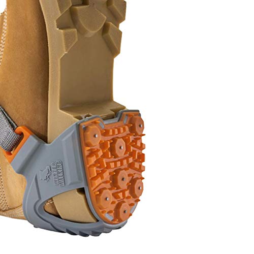 Winter Walking Low-Pro Heel Ice Cleat, Heavy-Duty Industrial Grade Traction Aid for Walking on Snow and Ice, Size Medium (1 Pair)