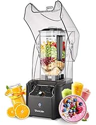 WantJoin Professional Commercial Blender With Shield Quiet Sound Enclosure 2200W Industries Strong and Quiet Professional-Grade Power, Self-Cleaning, Black (black)