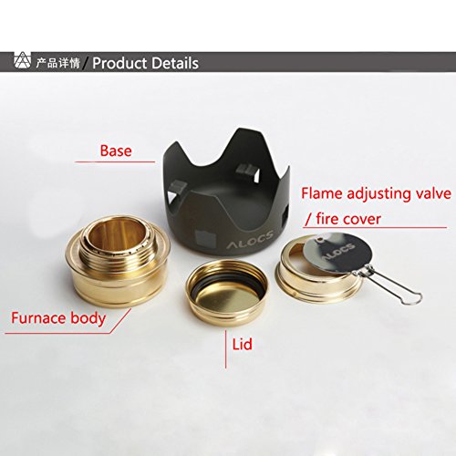 Adarl Outdoor Picnic Stove Mini ultralight Spirit Incinerator Alcohol Stove Camping Shop Camping Stove Portable Folding