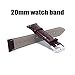 20mm Leather Watch Bands, Vetoo Classic Genuine Crocodile Pattern Leather Replacement Watch Strap - Brown1