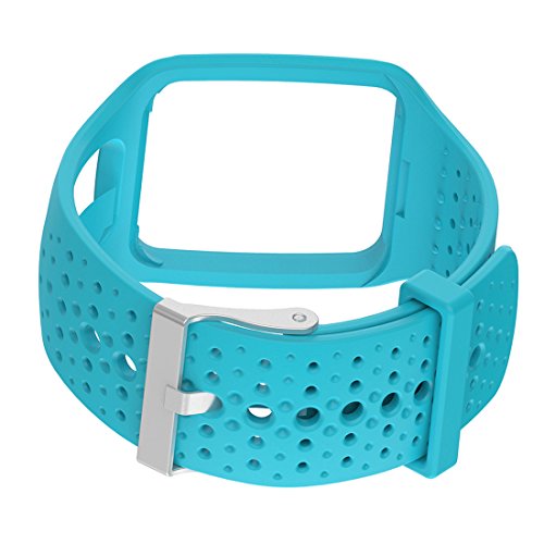 MOTONG Replacement Band For TomTom - MOTONG Silicone Repalcement Band For TomTom Multi-Sport GPS Watch,TomTom Multi-Sport + HRM,TomTom Multi-Sport Cardio Watch And More (Silicone Sky Blue) - Thumbnail 3