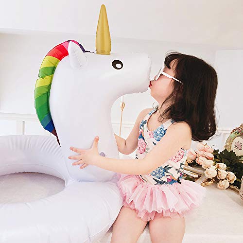 Baby Toddler Girl Swimsuit Unicorn Tutu Skirt Swimwear -One Piece Princess Swimwear Infant Bathing Suits for Girls Kids (Pink Tutu, 3-4T) - Thumbnail 4