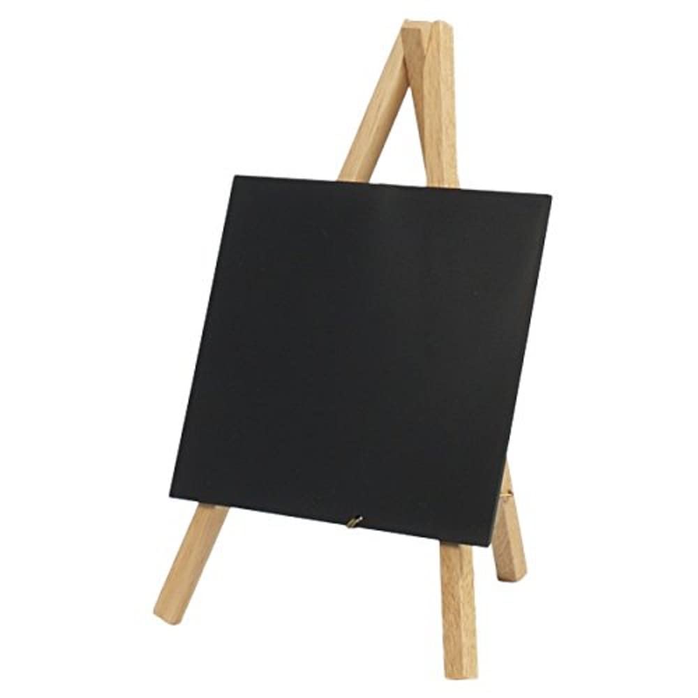 Genware NEV-MNI-B-KR Mini Chalkboard Easel, Wood, 24 cm x 11.5 cm (Pack of 3)