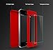 iPhone SE Case,iPhone 5S Case,sxxissky Premium 360 Full Body Coverage Ultra-Thin Hard PC Plastic with [Slim Tempered Glass Screen Protector] Protective Case Cover & Skin for Apple iPhone5/5S/SE (Red)