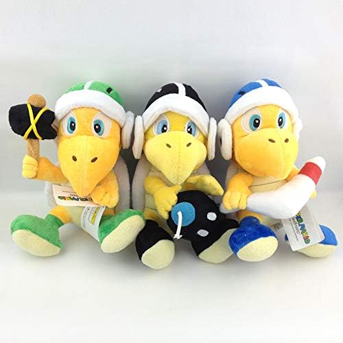 Yijinbo 3X Super Mario Bros Hammer Boomerang Bomb Bro. Koopa Troopa Turtle Plush Toy Stuffed Animal 8 Inches