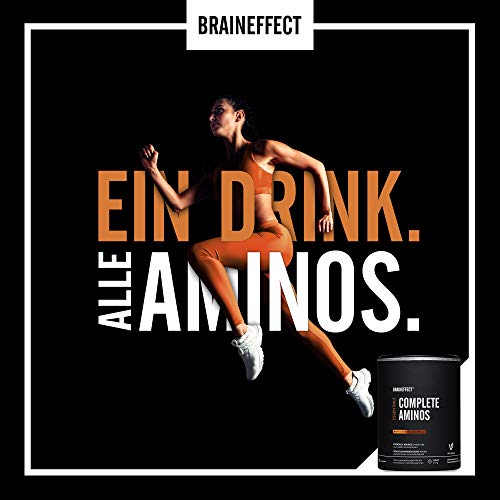 BRAINEFFECT-COMPLETE-AMINOS-I-Alle-Essentiellen-Aminosaeuren-BCAAS-Pulver-Komplex-und-Mehr-I-Vegan-German-Quality-I-270g-I-Mango-Ananas-Geschmack