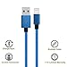 Mribo 3pcs 6FT 8Pin Lightning Cable Nylon Braided Extra Long USB Cord Charging Cable for iphone 6s, 6s plus, 6plus, 6,5s 5c 5,iPad Mini, Air,iPad5,iPod on iOS9.(Blue).