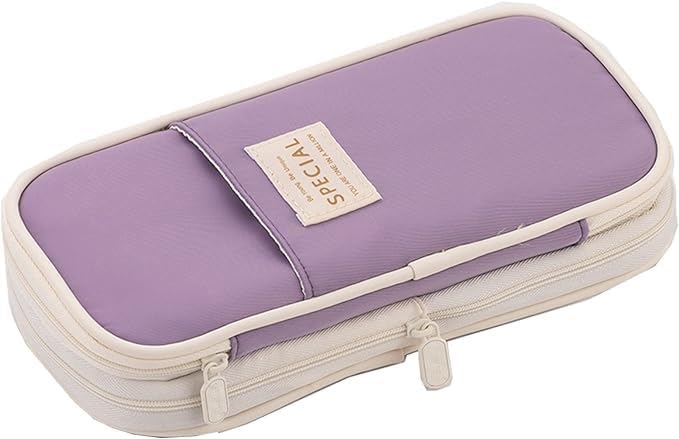 Arnuixty Large Storage Pencil Case Pen Bag with Zipper Big Capacity Pouch Organizer for Office Travel Holder Box