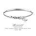 Annamate Inspirational Quote Bar Bracelet Engraved Message Bracelets, Cuff Bracelets, Women Jewelry (Live The Life Your Love - Silver)