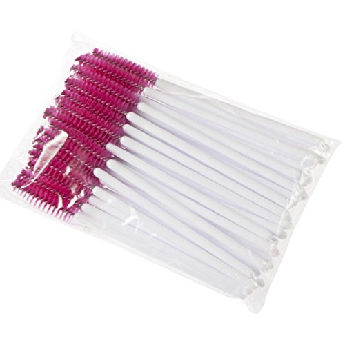 Creazy(TM) 50pcs Disposble Eyelash Brush Mascara Wands Makeup Cosmetic Tools (Hot Pink) - Thumbnail 5