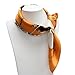 100% Silk Scarf Neckerchief Small Square Print Scarves Women (Classic Belts Orange)