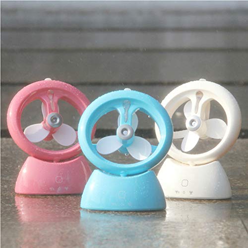 TTbuy Mini Portable Humidifier Handheld USB Mini Misting Cooling Spray Fan Handheld 3 Speeds Personal Desk Table Desktop Fan Outdoor For Office Room Outdoor Household Traveling (Blue) - Thumbnail 2