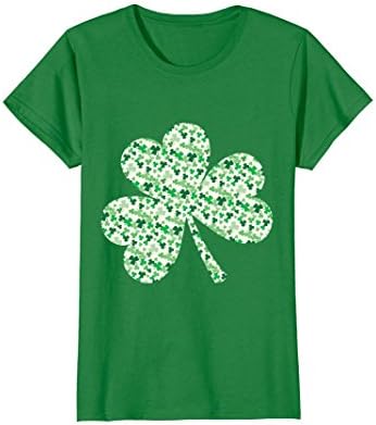 Womens Shamrock T Shirt - Saint Patricks Day XL Kelly Green