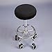 Deisy Dee Soft Stretchable Round Bar Stool Chair Covers Protectors Pack of 2 C097 (Black)
