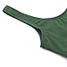 Dixperfect Two Pieces Bikini Sets Swimsuit Low Scoop Top High Waisted Cheeky Bottom (L, Army Green)
