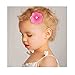 Pearl Poppy Flower Hair Clip - Girl TruStay Clip - Best NO Slip Barrette For Fine Hair (Pack2-Pink/White/Hot Pink)