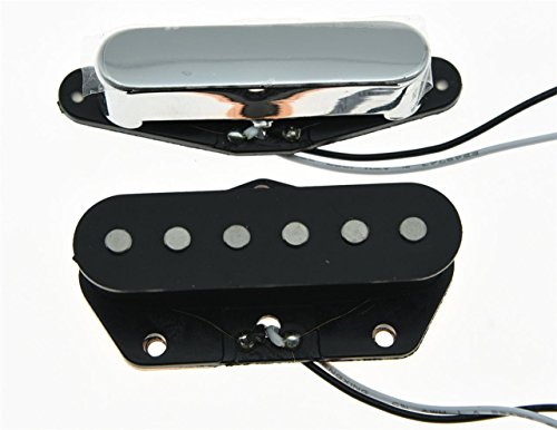 KAISH Set of 2 Vintage Sound Pickup Alnico 5 Tele Neck Bridge Pickups Set for Telecaster