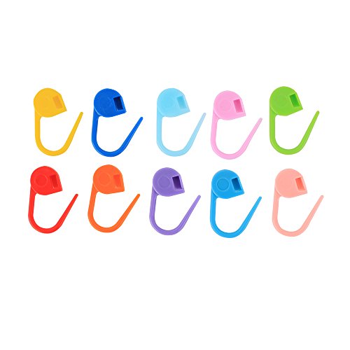 UOOU 240 Pcs Locking Stitch Knitting Crochet Needle Clip Counter Markers Stitch 10 Colors