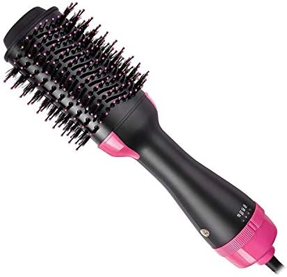 AOCCO 1000W professional hair dryer brush 2 in 1 straight hair curler comb electric hair dryer with comb brush roller styler