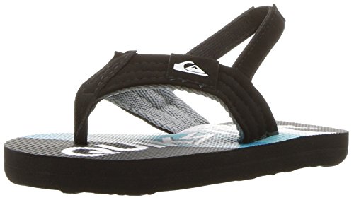 Quiksilver boys  molokai layback sandal, black/green/wh…