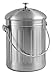 Chef's Star Stainless Steel Kitchen Compost Bin for Counter Top or Under Sink, 1 Gallon Small Food Waste Container Bucket with Lid, Indoor Composter for Countertop, Trash Pail with Charcoal Filter