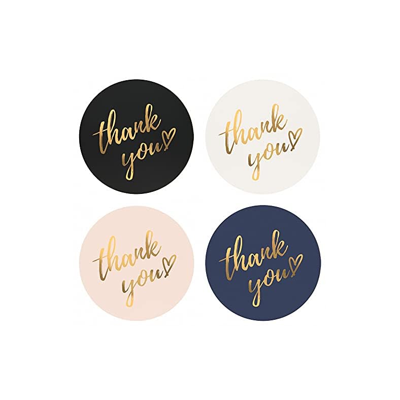 Mobiusea Party Thank You Stickers Roll | Simple and Sincere | 1.5 inch | Waterproof | 500 Labels for Small Business…